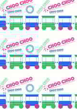 Choo Choo train card new baby boy created by Nicky Dawson
