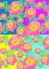 Floral 'just for you' blank art card created by Nicky Dawson