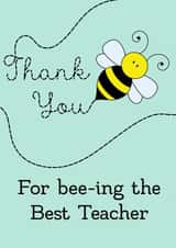 Bee Teacher thank you card created by Wooden It Be Precious