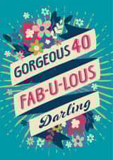 Strictly fabulous 40th birthday card for her. created by The Typecast Gallery
