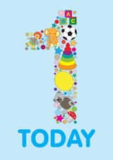 1 Today Boys Birthday Card created by mrs L cards