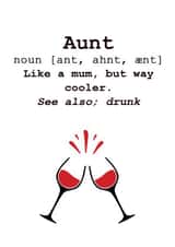 Cool Aunt Definition created by Vivid Variations