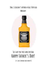 Whiskey-loving Dad Fathers Day card created by Hare and Bear Design