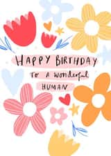 Happy Birthday to a Wonderful Human created by Leah Alefounder Illustrations