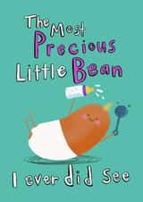 New baby precious little bean card created by Lucy and Lolly