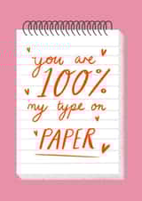 You are 100% my type on paper Love Island card created by Design by Gracie
