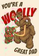 Woolly Mammoth Dad Birthday Card created by Pigoprints