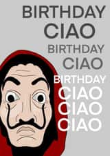 Money Heist Birthday Card created by The Foxy Lemon Co.