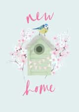 Pretty Bird House New Home Card - Cherry Blossom - New Home created by Honey & Velvet Studio