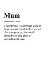 Funny Mother's day card - Funny birthday card for Mum - Definition of Mum - Dictionary definition card created by TwinFinDesigns