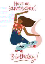 Awesome Skater Girl Birthday Card created by Laura Barnes