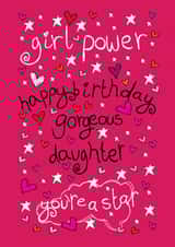 Birthday Card for Your Gorgeous Girl Power star Daughter! created by Paperlicious