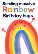 Rainbow Birthday Hugs Card. created by Rainbow Bee Creations