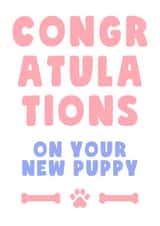Congratulations on your New Puppy 1001 created by Rambos Packed