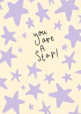 You a a star celebration card created by Lucy Hunt