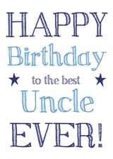 Cute blue Happy Birthday card for Uncle created by Hello Fridays Studio