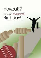 Cricket Birthday Howzat Card created by Jackie Ponwaye Design