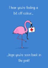 Get Well Soon Flamingo card created by Maddy Bennett