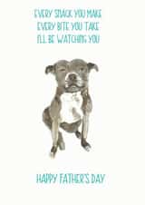 Gorgeous Staffy father's day card big grey house hippo created by Sarah Maddox