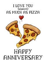 Pizza Lover Anniversary Card created by TinkerDoodleArt