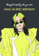 Billie Eilish Birthday Card Inspiration created by Evie Garnett Designs