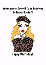 Leopard Print Lover, Birthday Card created by Opal Designs by Nicola