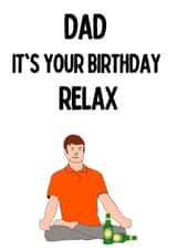 Meditating Dad Birthday card created by Jan Munro