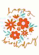 Retrol Floral Birthday Card created by Sisterfox Studio