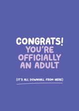 Congrats, You're Officially An Adult Card created by Inky in the Wild