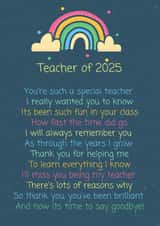 Teacher of 2025,Best Teacher, Class teacher, Teacher, School, End of year created by Lovelier