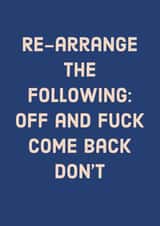 Leaving re-arrange the words card created by OllieOllieOllie