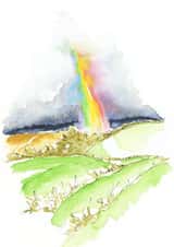 End of the Rainbow Greetings Card created by River Swan of Avon 