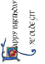 Birthday Card - Ye Olde Git created by Warren Calligraphy