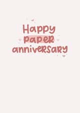 Celebrate a couples first paper wedding anniversary with this cute card. created by The Lyon's Den Graphics