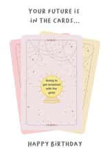 Funny Prosecco Birthday Card – Mystic Fortune Telling Card created by BeauPrintBoutique