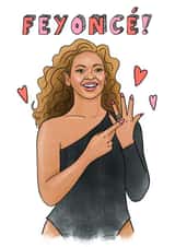 Funny Engagement & Wedding Card - Feyoncé created by Sketchy Print Co