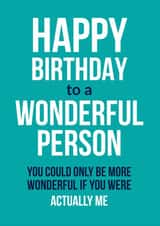 Cheeky wonderful person birthday card created by See-saw Cards
