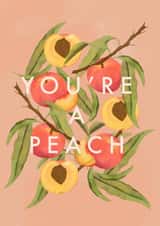 You’re A Peach Thank You Card created by Kate Fox