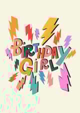 Lightning Bolts - Modern - For Her - Birthday Card created by Kate Fox