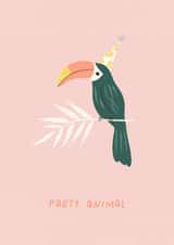 Toucan Party Animal Birthday Card – Cute, Silly for Friends and Animal Lovers created by Rebekah Klimuck