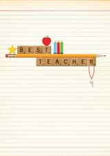 Best teacher card created by The Little Paper Company
