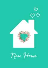 Heart Wreath New Home Card created by Julia Cafferkey