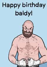 Boxing baldy birthday card created by sunnygeffin