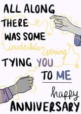 Invisible String Anniversary Card created by Ria Wood