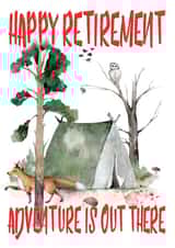 Adventure is out there, retirement card created by CardandFast
