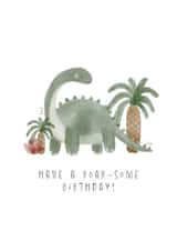 Children's Roarsome Dinosaur Birthday Card created by Faye B Doodles