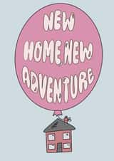 Cute UP New Home Card - Balloon House - New Home New Adventure created by Cards by Becky