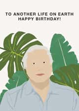 David Attenborough Life On Earth Birthday Card created by Jamie Lindsay