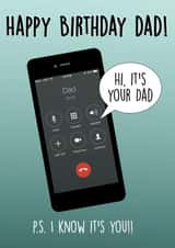 Hi, It's Dad! Happy Birthday Dad Card created by SnailMail