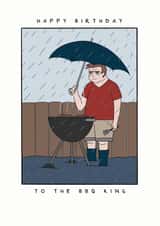 Rainy BBQ King Birthday Card created by Hey Bungalow Designs
